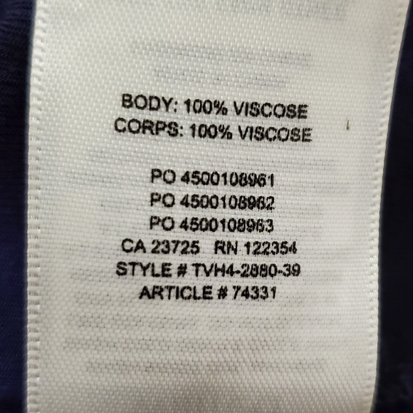 ARITZIA Wilfred "Char" Navy Pajama Top Blouse Size L - Picture 14 of 14